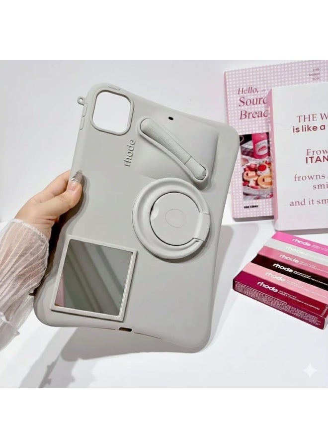 rhode 3D Lipstick Make-up Silicone Case For iPad Air 11 Inch 7th/6th Generation (M3/M2) 2025/2024, for iPad Air 5th/4th Generation Case  2022/2020 (lip Gloss + Rope included) - Image 1